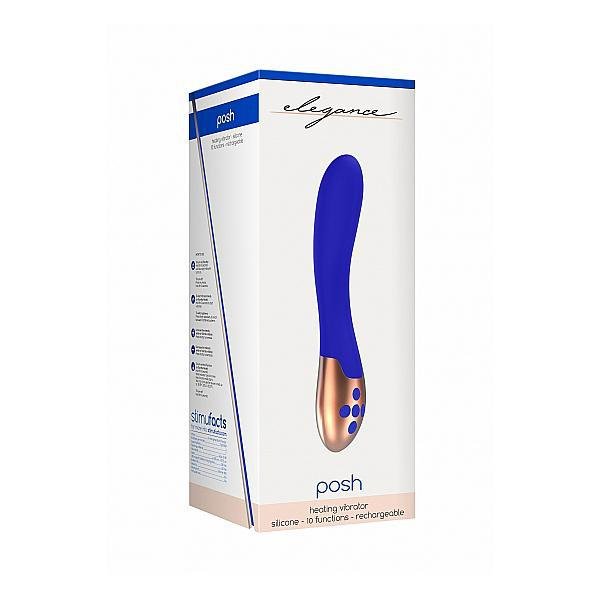 Elegance Heating Vibrator Posh Blue - Temptations