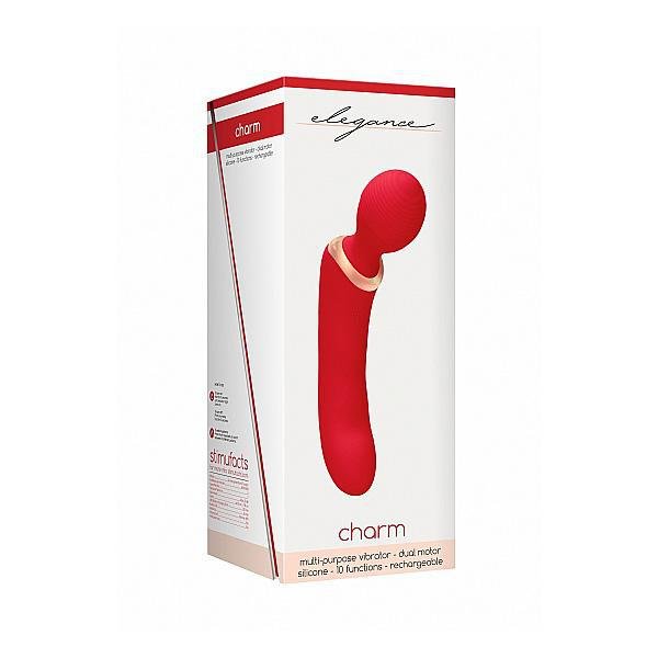Elegance Multi - Purpose Vibrator Charm Red - Temptations