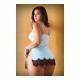 Elise Lace Trim Chemise With Cinched Ties & Panty - Temptations