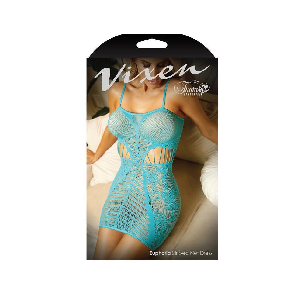 Euphoria Stripe Pattern Net Dress L/Xl - Temptations