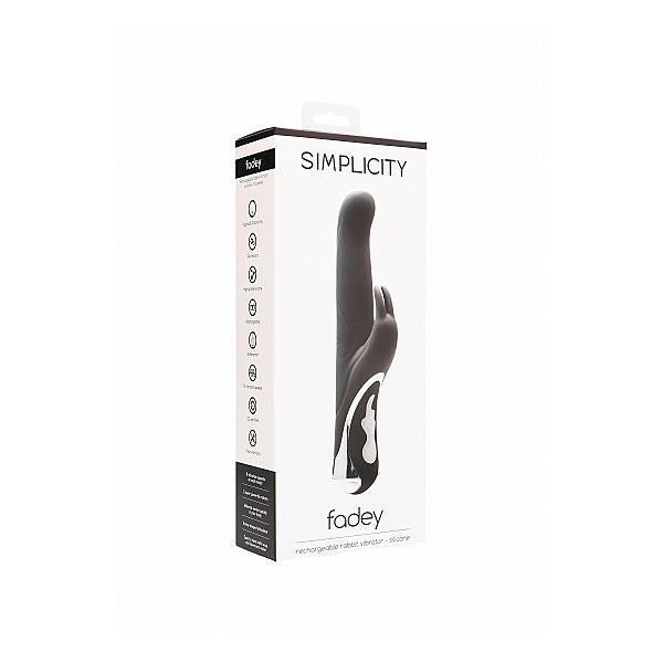 FADEY rechargeable rabbit vibrator - Black - Temptations