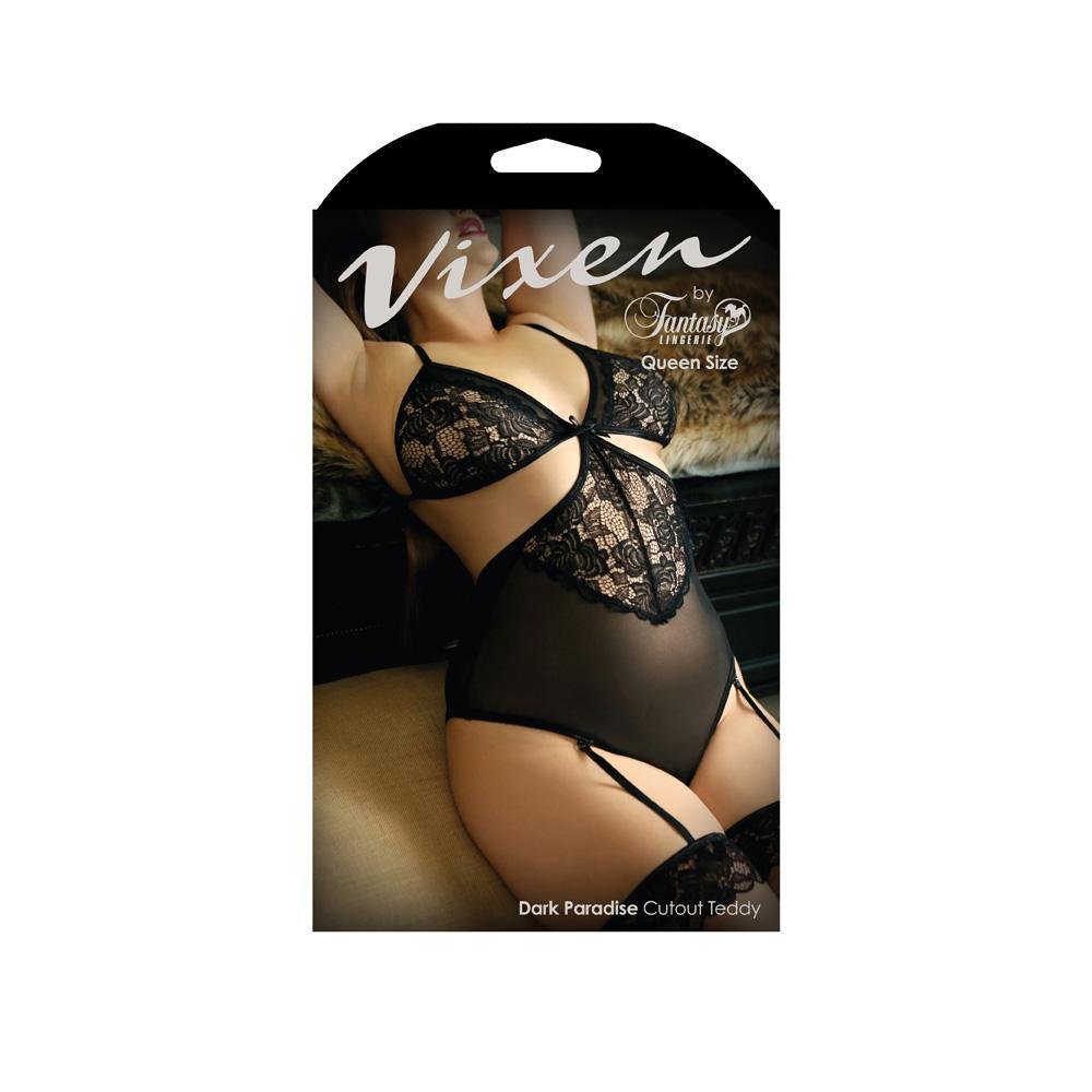 Fantasy DARK PARADISE CUTOUT TEDDY - QUEEN B - V732 - QS - Temptations