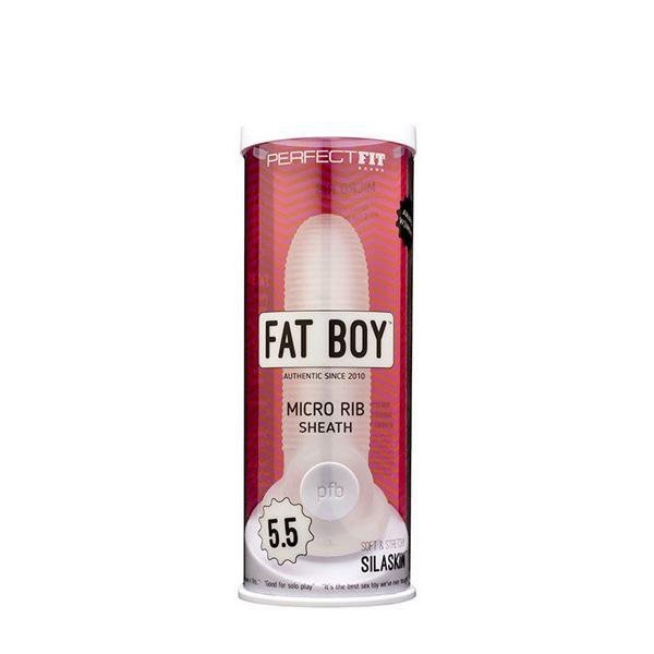 Fat Boy Micro Ribbed Sheath 5.5" Clear - Temptations