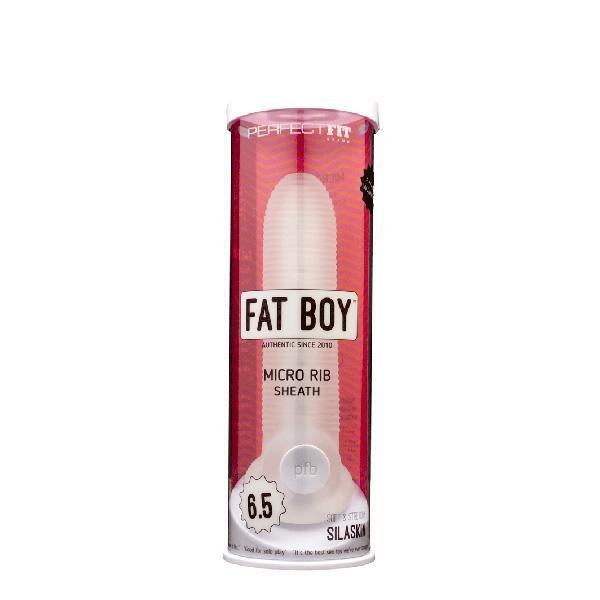 Fat Boy Micro Ribbed Sheath 6.5" Clear - Temptations