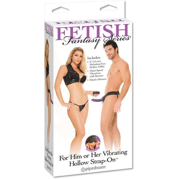 FF Series For Him or Her Vibrating Hollow Strap - On Purple - Temptations