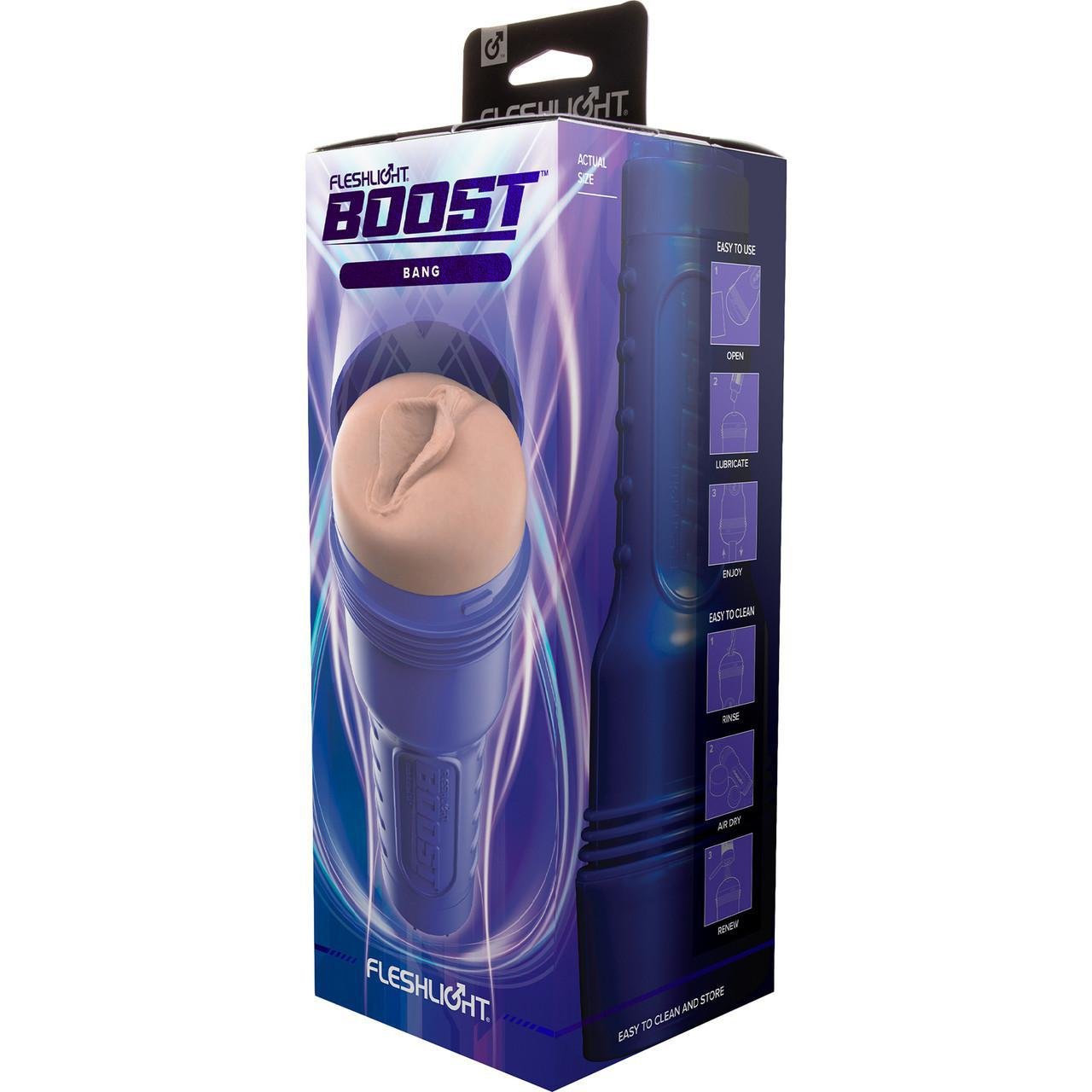 FLESHLIGHT BOOST BANG VAGINA PENIS MASTURBATOR WITH TURBO TECH - Temptations
