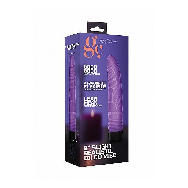 GC 8" Slight Realistic Dildo Vibe Purple - Temptations