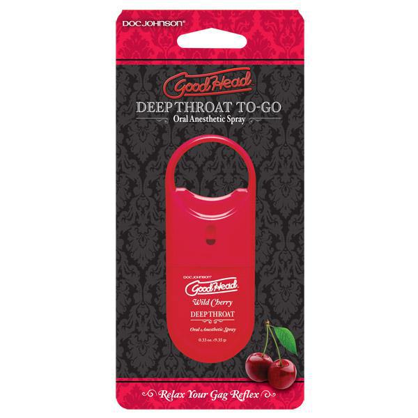Goodhead Deep Throat Spray To - Go – Wild Cherry - .33 Oz - Temptations