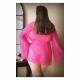 Haley Lace & Mesh Robe & Panty - Temptations