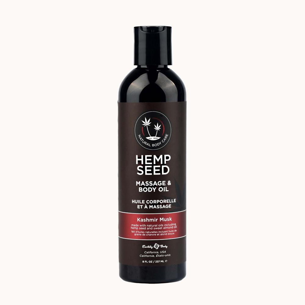 Hemp Seed Massage & Body Oil Kashmir Musk 8 oz. - Temptations