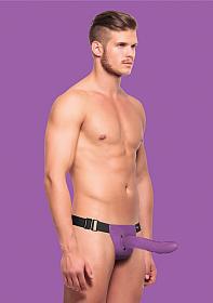 Hollow Curved Strap On - Purple - Temptations