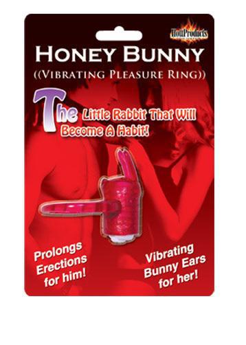 Horny Honey Vibro Ring Bunny - Magenta - Temptations