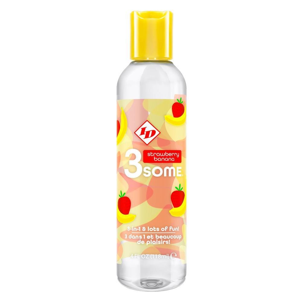 Id 3Some Strawberry Banana Lube 4 oz. - Temptations