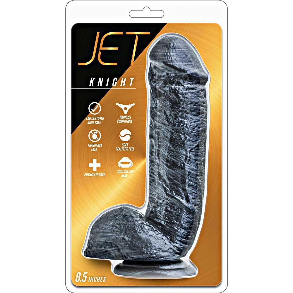 Jet Knight Dong with Suction Cup, 8.5", Carbon Metallic Black - Temptations