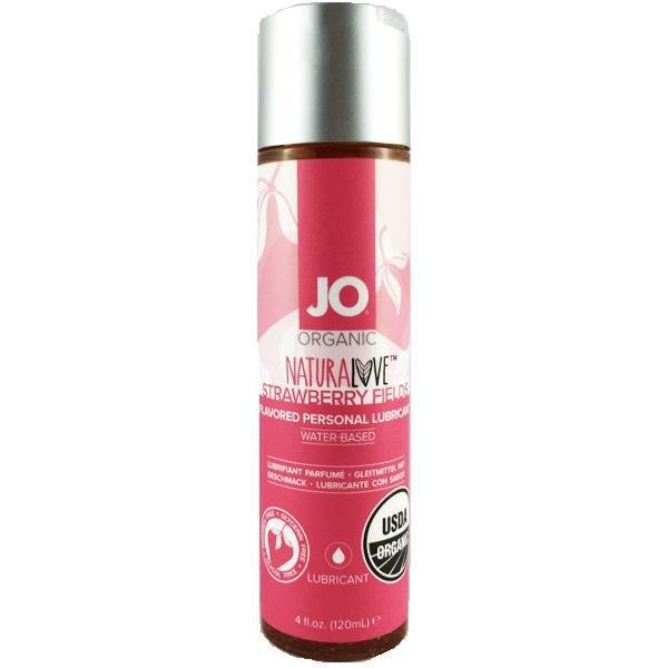 JO Naturalove Organic Lubricant Strawberry 4 oz. - Temptations
