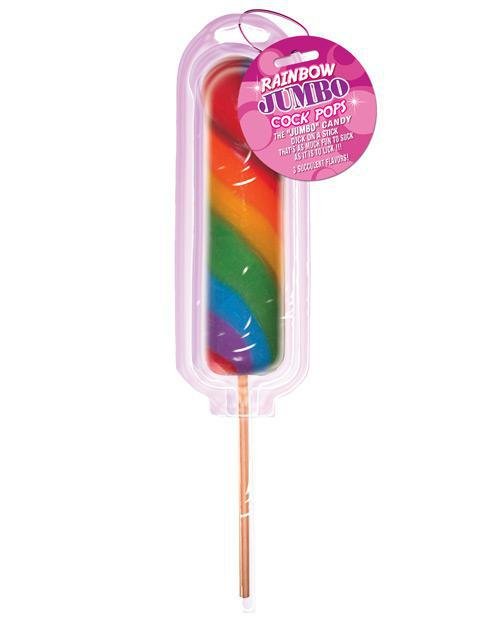 Jumbo Rainbow Pecker Pop on Blister Card - Temptations