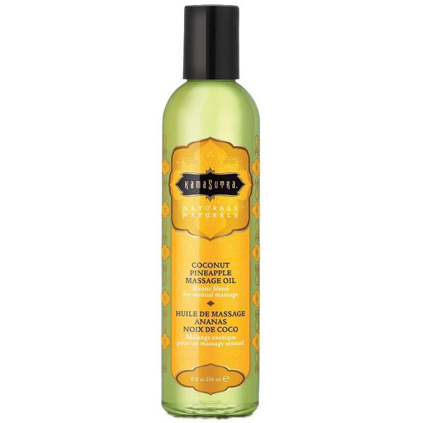 Kama Sutra Naturals Massage Oil - Coconut Pineapple 8oz - Temptations