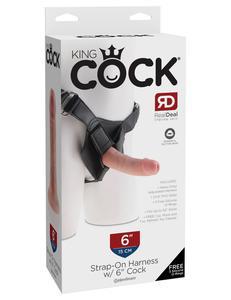 KING COCK STRAP - ON HARNESS W/ 6'' COCK FLESH - Temptations