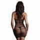 Le Desir High Lace Neck Net Mini Dress - Temptations