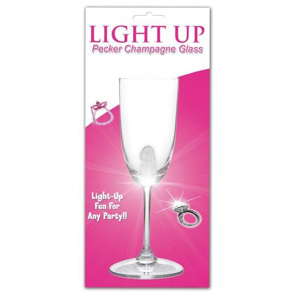 Light Up Pecker Champagne Glass - Temptations