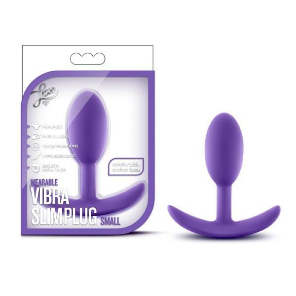 Luxe Wearable Vibra Slim Plug Small Purple - Temptations