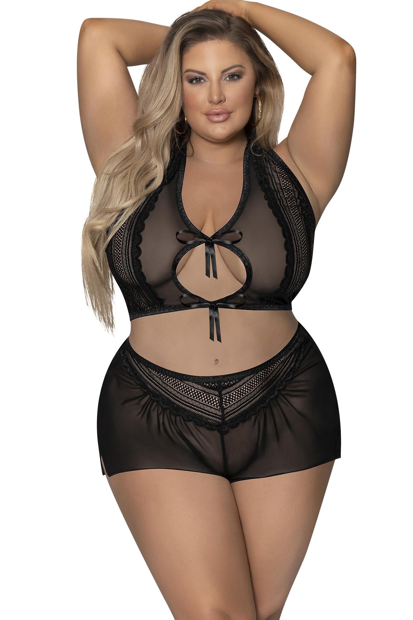 MG Bralette & Hipster Black Q - Temptations
