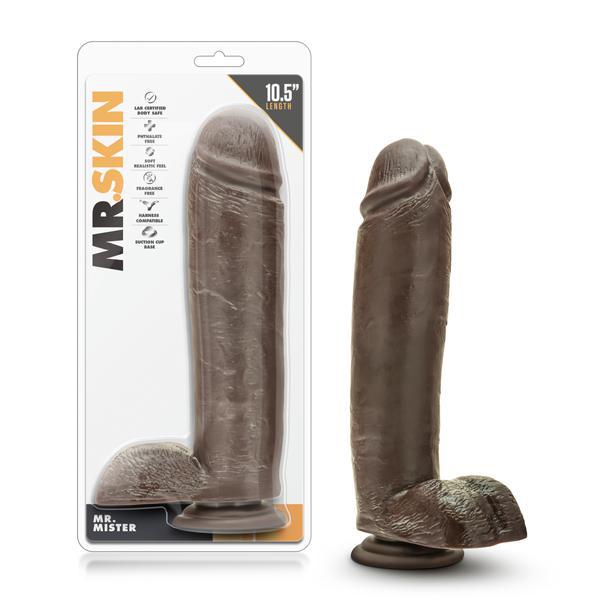 Mr. Skin Mr. Mister 10.5" Dildo Chocolate - Temptations