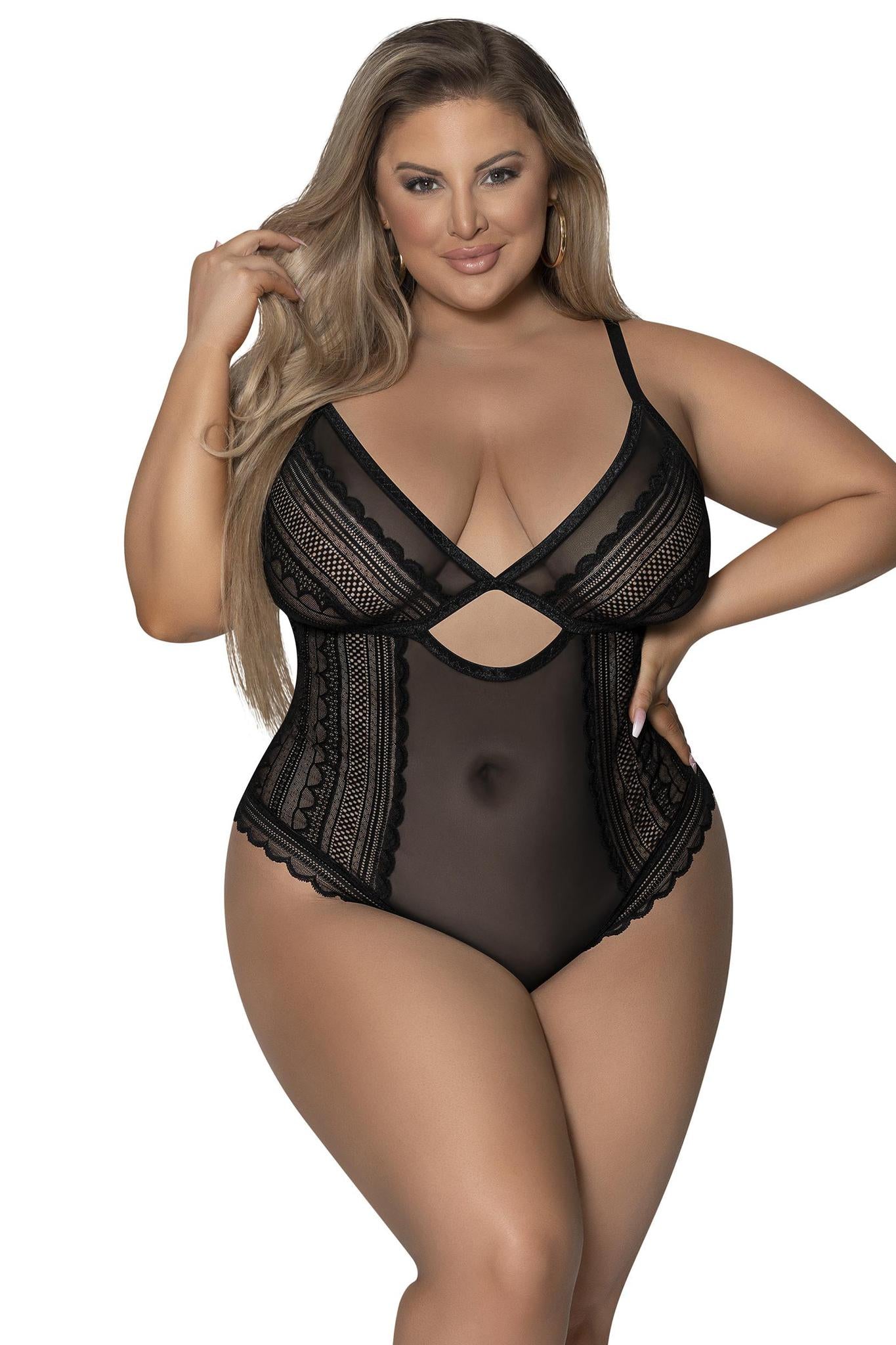 MS Cheeky Teddy Black Lrg - Temptations