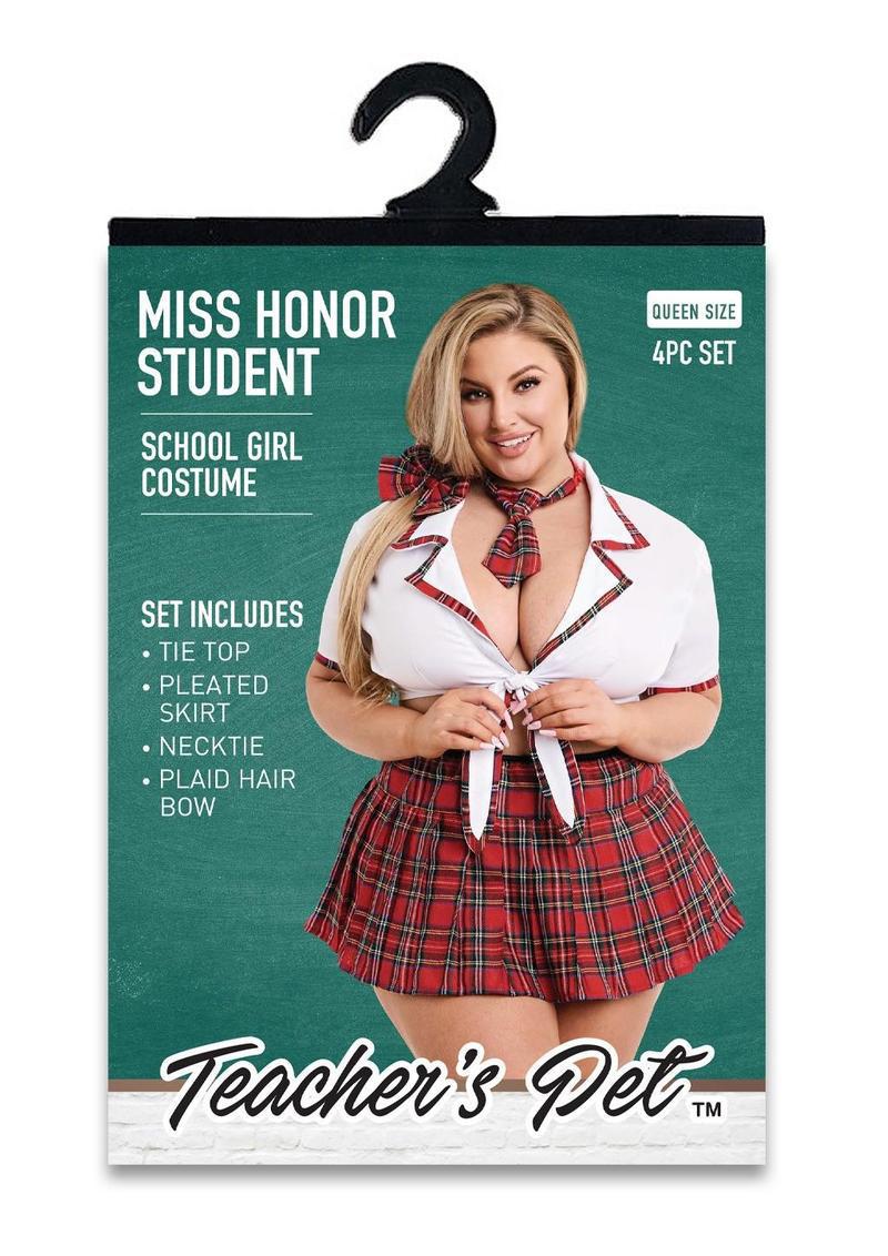MS HONOR STUDENT 4PC SCHOOL GIRL COSTUME - Temptations