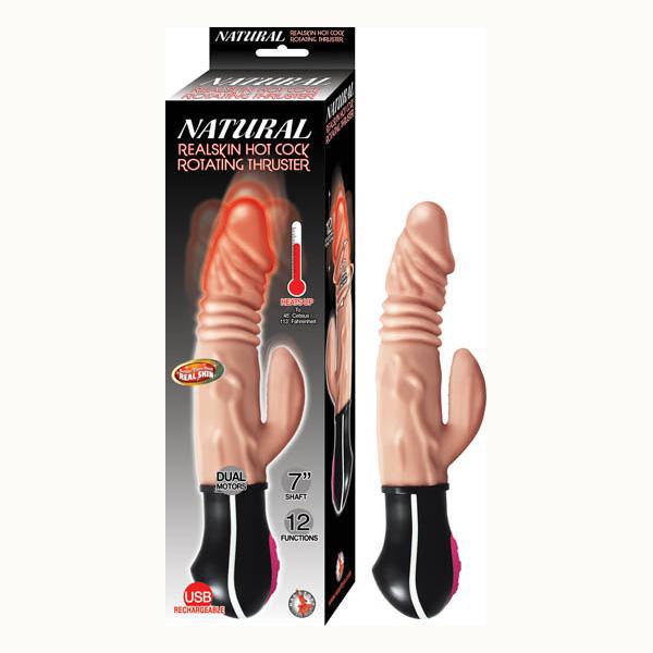 Natural Realskin Hot Cock Rotating Thruster Flesh - Temptations