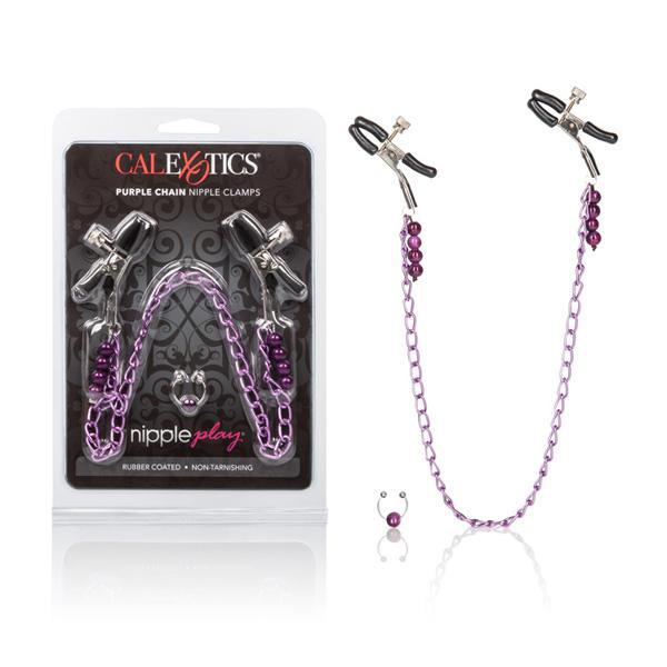 Nipple Play Purple Chain Nipple Clamps Black - Temptations