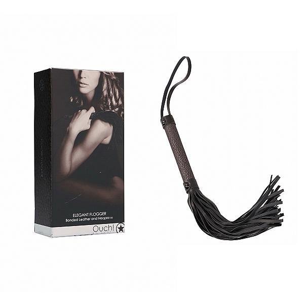 Ouch Elegant Flogger Titanium Grey - Temptations