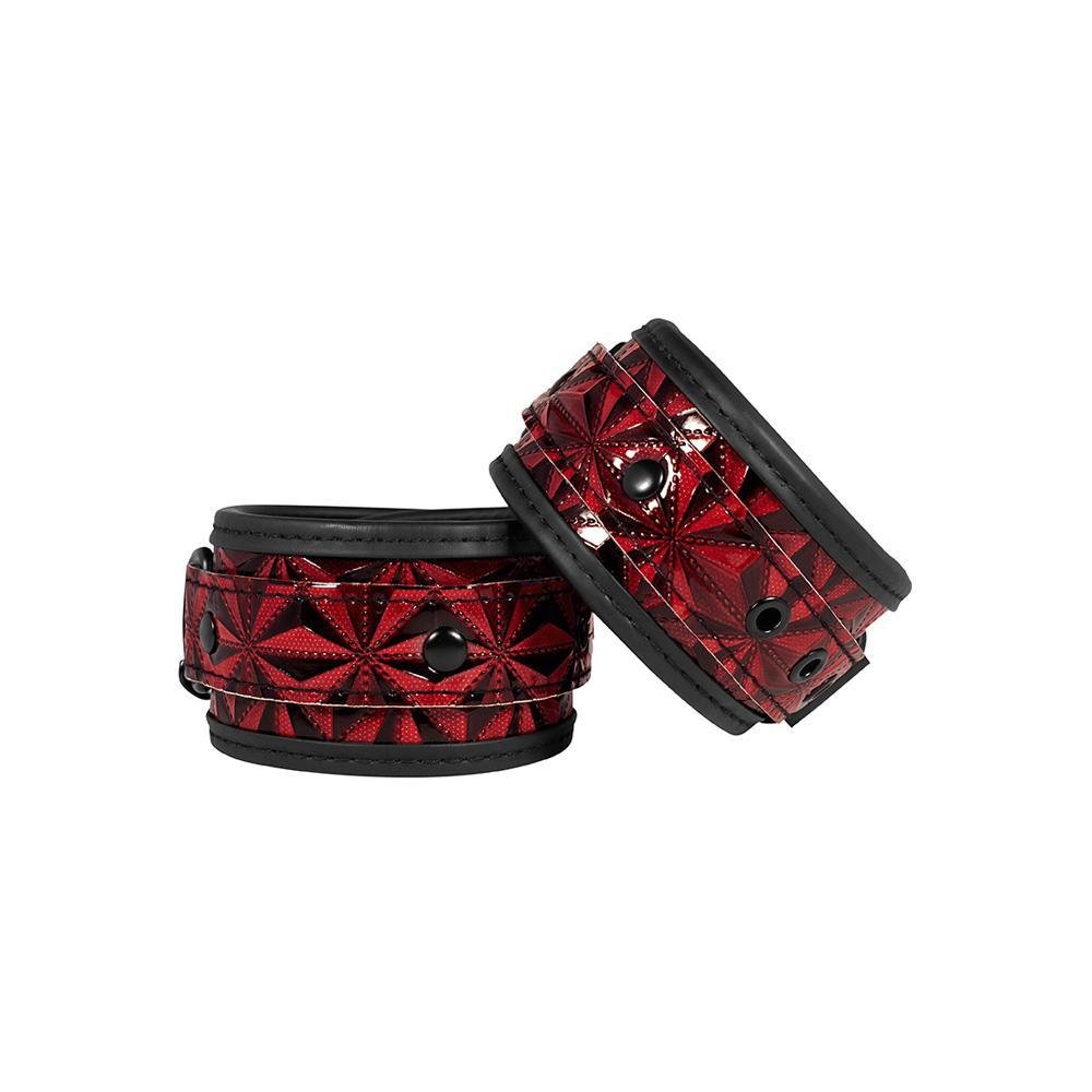 Ouch! Luxury Hand Cuffs Burgundy - Temptations
