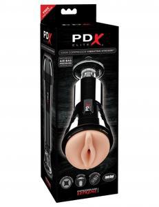 PDX ELITE COCK COMPRESSOR VIBRATING STROKER - Temptations