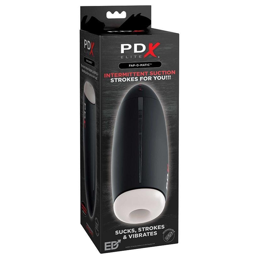 PDX Elite Fap - O - Matic Stroker - White - Temptations