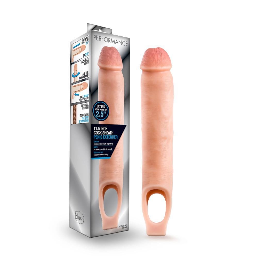 Performance 11.5" Cock Sheath Penis Extender Vanilla - Temptations