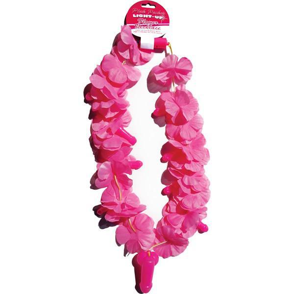 Pink Light Up Flower Pecker Necklace - Temptations