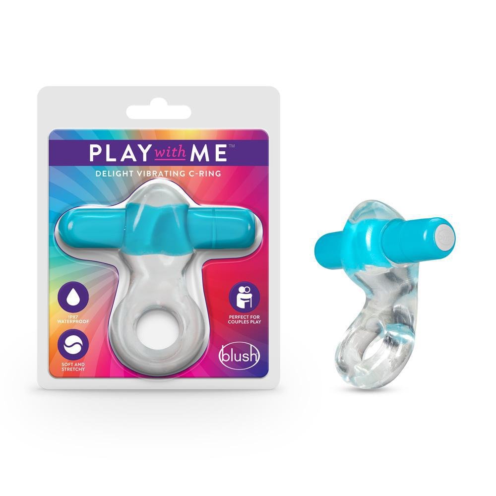 Play With Me Delight Vibrating C - Ring Blue - Temptations