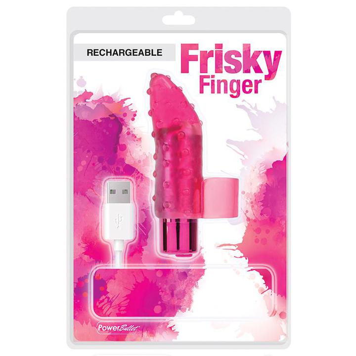 Power Bullet Frisky Fingers Rechargeable - Red - Temptations