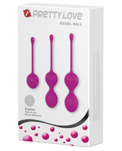 Pretty Love Three - In - One Kegel Set - Fuchsia - Temptations