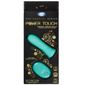 PRO SENSUAL POWER TOUCH BULLET W/ REMOTE CONTROL TEAL - Temptations