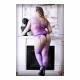 Purple Haze Gartered Bodystocking Queen Size - Temptations