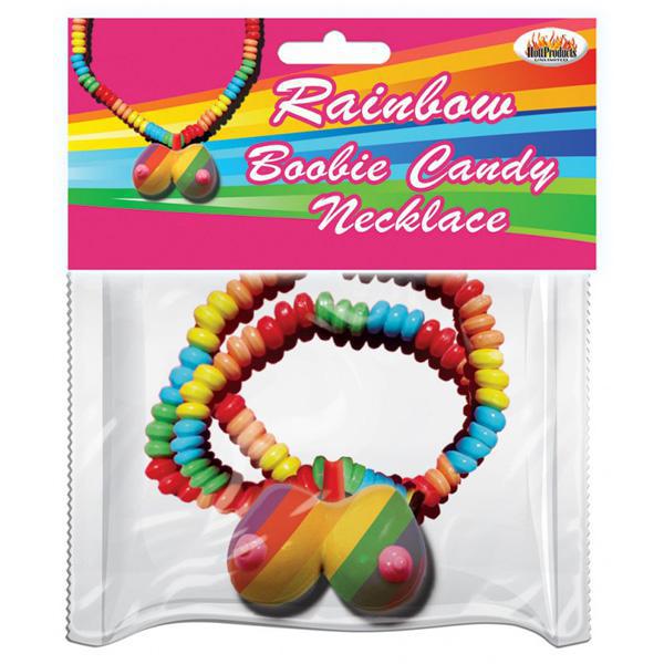 Rainbow Boobie Candy Necklace - Temptations