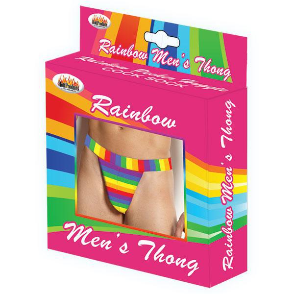 Rainbow Mens Thong - Temptations
