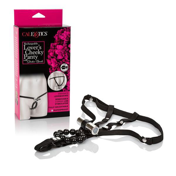 Rechargeable Lover's Cheeky Panty With Stroker Beads - Temptations