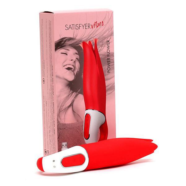 Satisfyer Vibes Power Flower - Red - Temptations