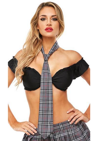 SCHOOLGIRL TIE - GREY - ONE SIZE - Temptations