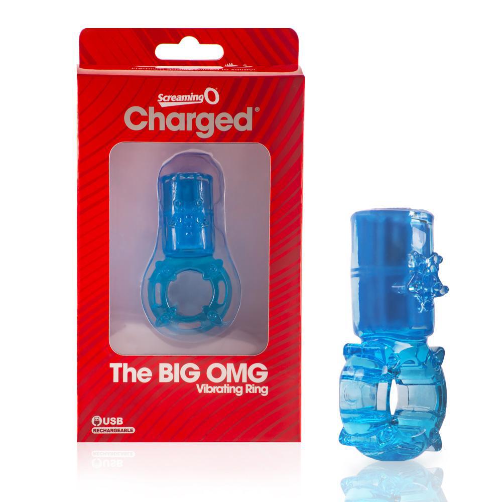 Screaming O Big Omg Vibrating Ring Blue - Temptations