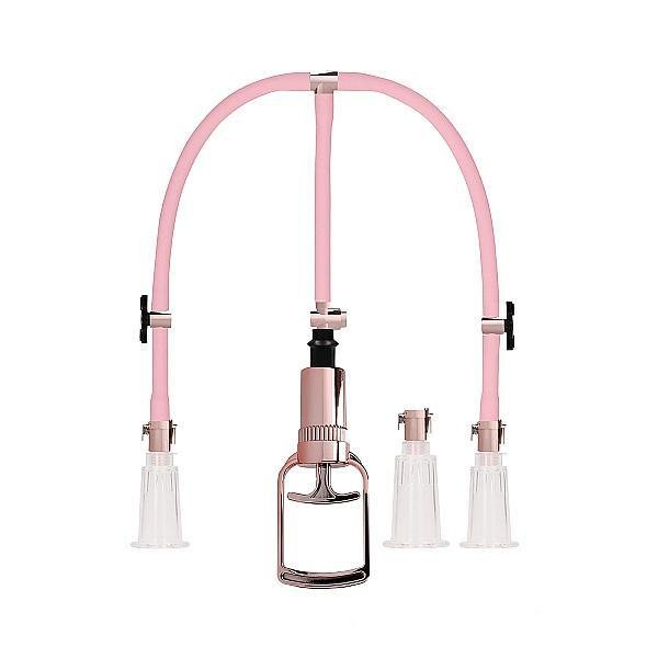 Shots Pumped Clitoral & Nipple Pump Set Medium Rose Gold - Temptations