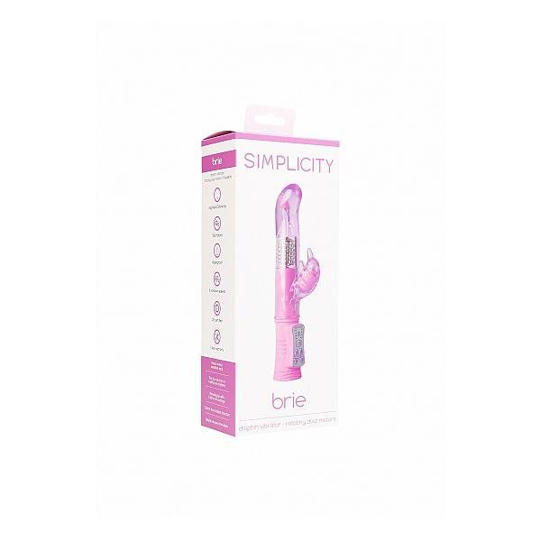 Simplicity Brie Dolphin Vibrator Rotating Dual Motors Pink - Temptations